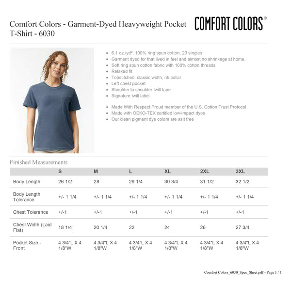 Comfort Colors Garment-Dyed Heavyweight Pocket T-Shirt