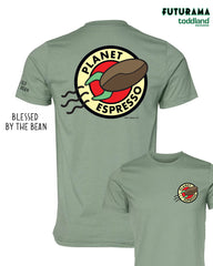 Futurama - Planet Espresso Tee - Sage Green