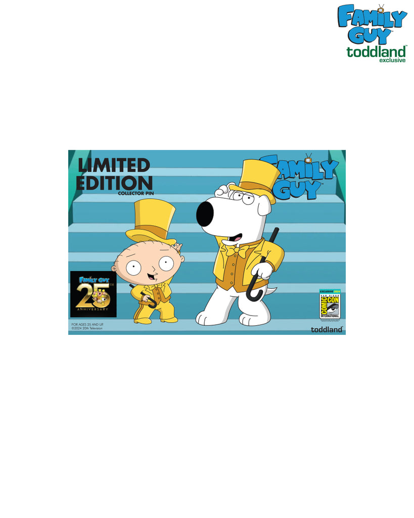 Family Guy - 25th Anniversary 18K Gold Stewie and Brian Pins