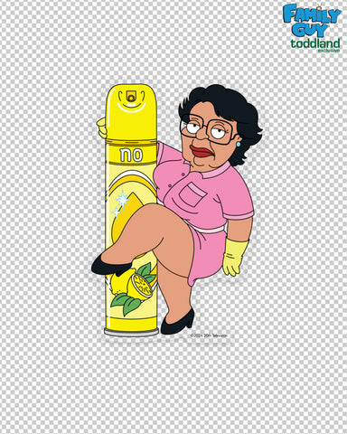 Family Guy - Sexy Consuela Clear Die Cut Sticker (PRE-ORDER: shipping week of 8/19/24)