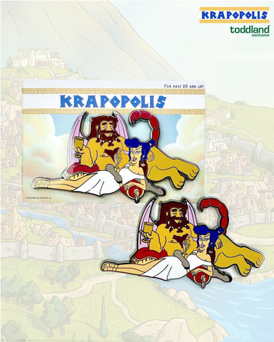 Krapopolis -  Deliria and Shlub hard enamel pin