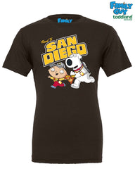 Family Guy - Road to San Diego Tee - Sportsball Brown