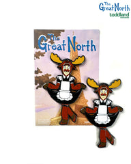 The Great North - French Lady Moose hard enamel pin