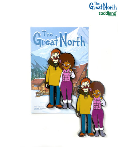 The Great North - Wolf/Honeybee hard enamel pin