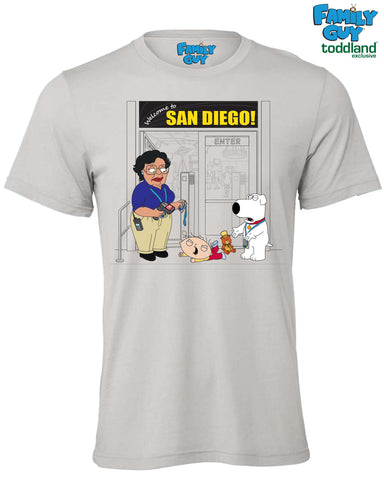 Family Guy - 2024 San Diego Con Tee - Light Gray (PRE-ORDER: shipping week of 8/19/24)