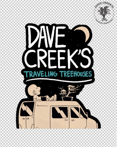 Dave Creek Solid Die Cut Sticker - Van artwork