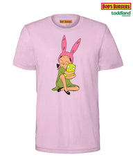 Bob's Burgers - Louise Hugging Kuchi Kopi Tee - Lilac Pink