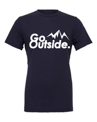 go outside tee - navy - (mens/unisex)