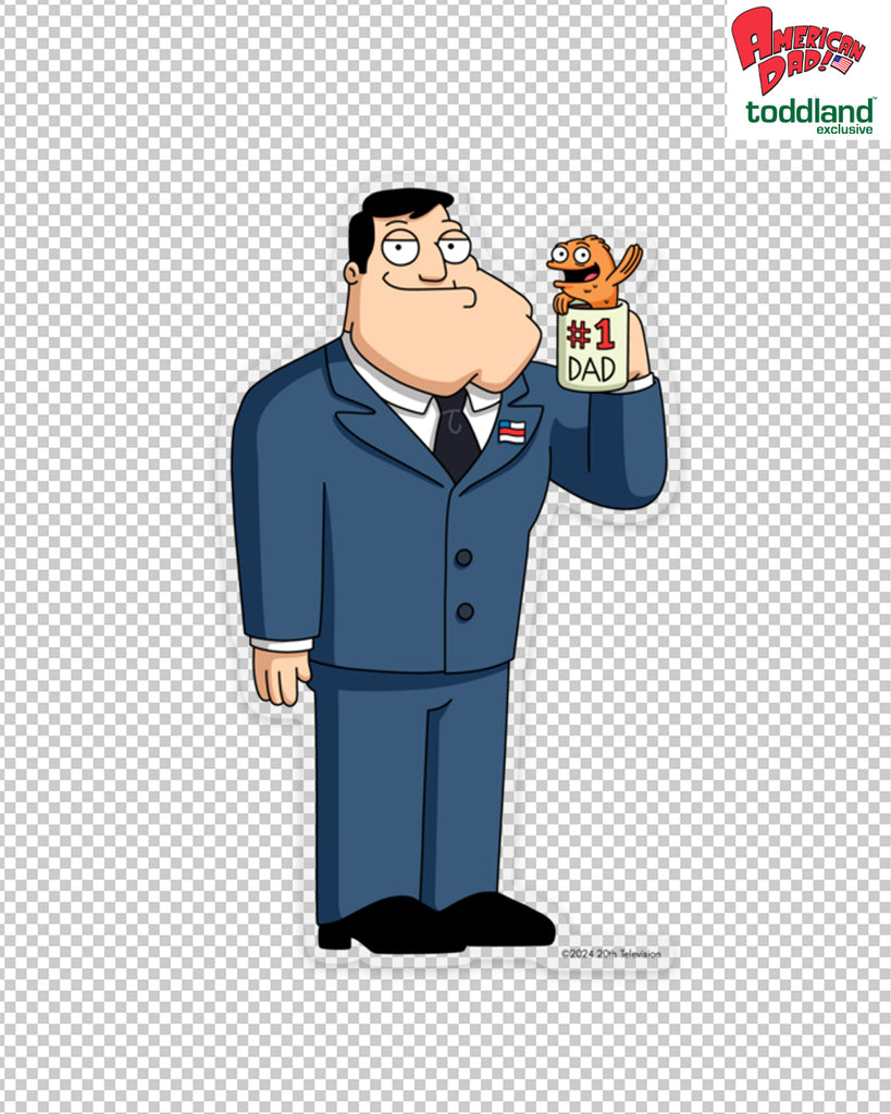 American Dad!  - Stan #1 Dad Clear Die Cut Sticker