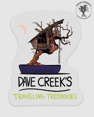 Dave Creek Clear Die Cut Sticker - Tree artwork